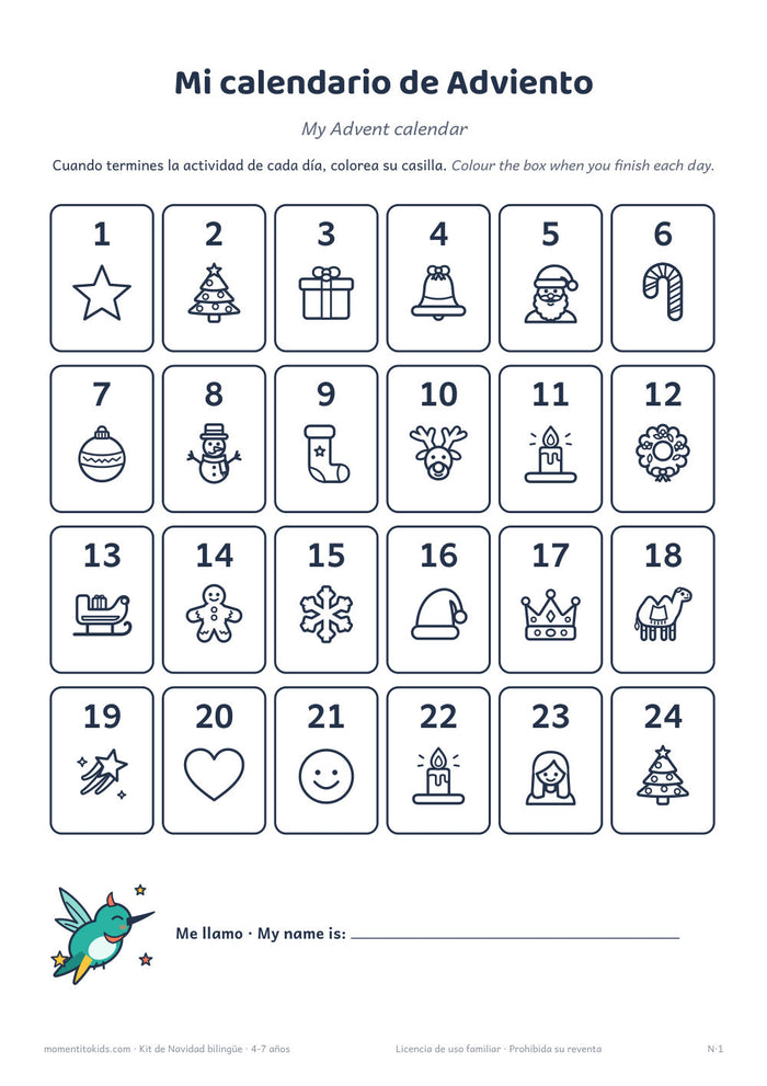 Mi calendario de Adviento