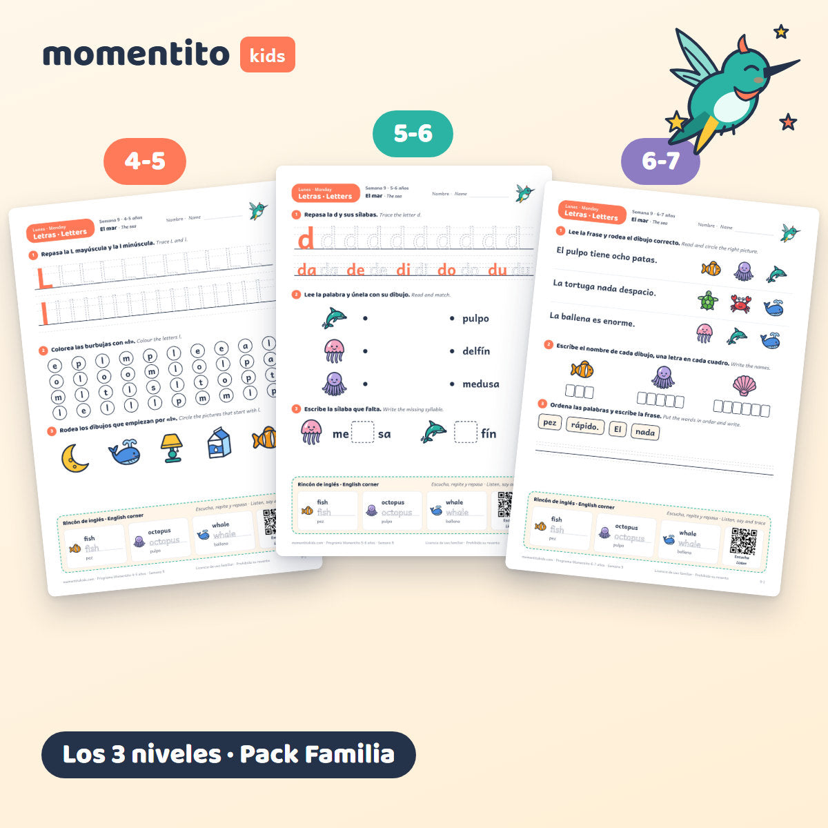 Pack Familia: los tres niveles