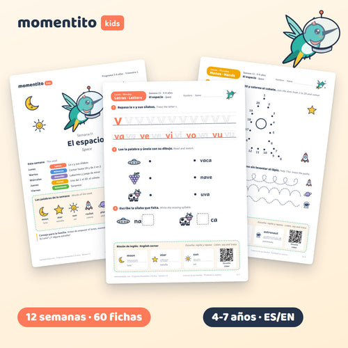 Programa Momentito: fichas de la semana 11, El espacio