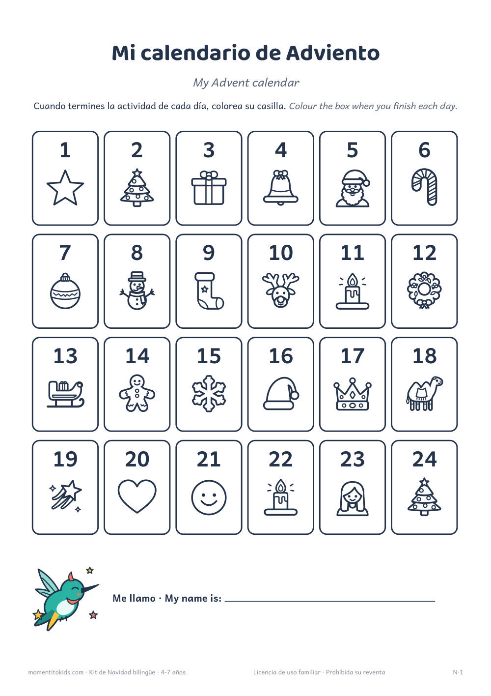 Mi calendario de Adviento