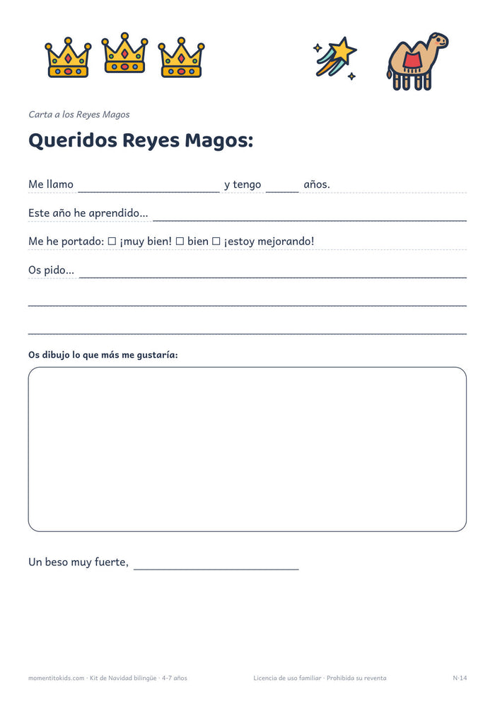 Carta a los Reyes Magos