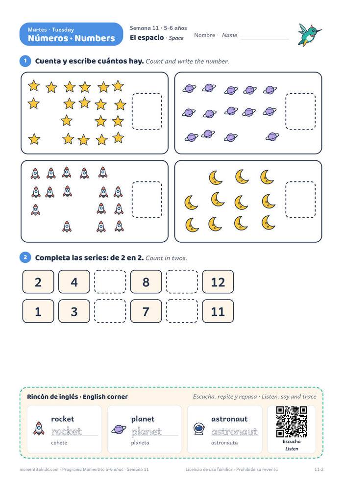 Martes · Números